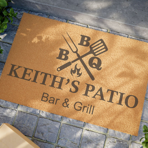 Personalized BBQ Doormat for Outdoor Entertaining, Custom Entrance Mat, Perfect Gift for Grill Lovers, Home Decor for Patio