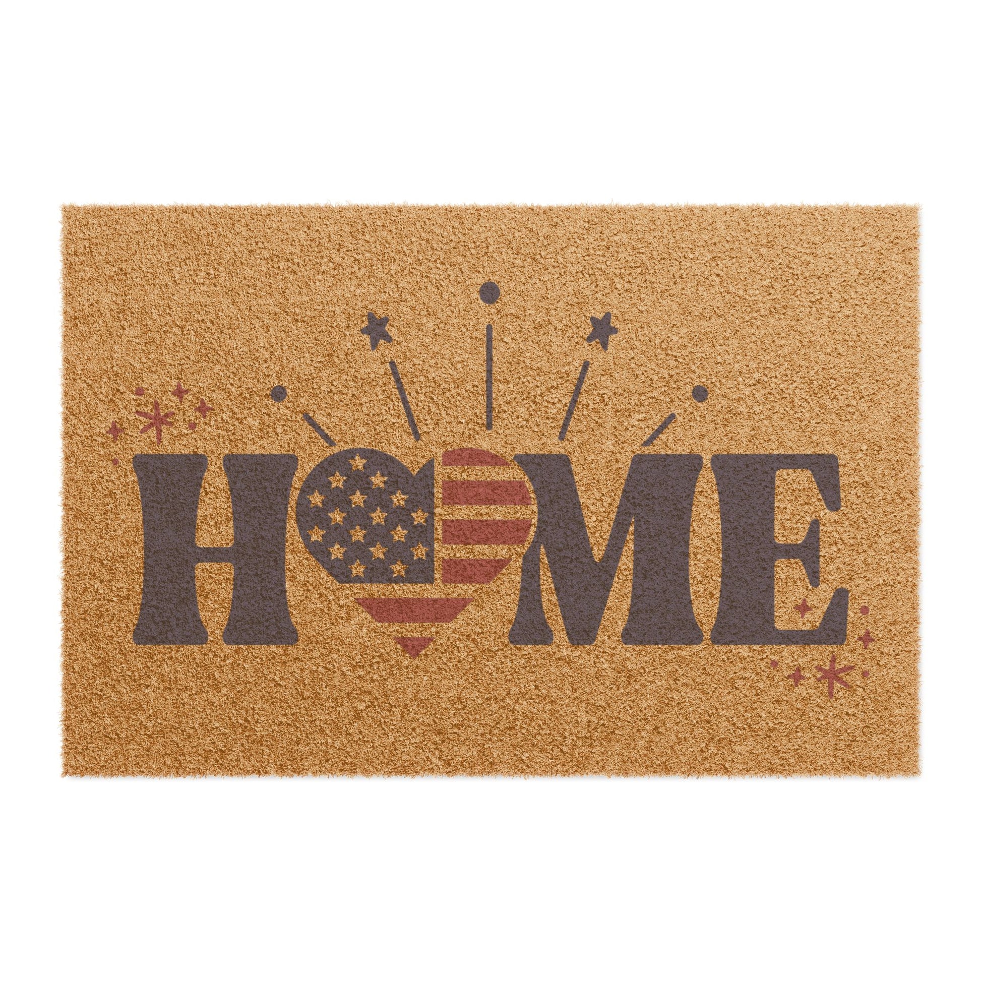 Doormat - Home US Heart Flag