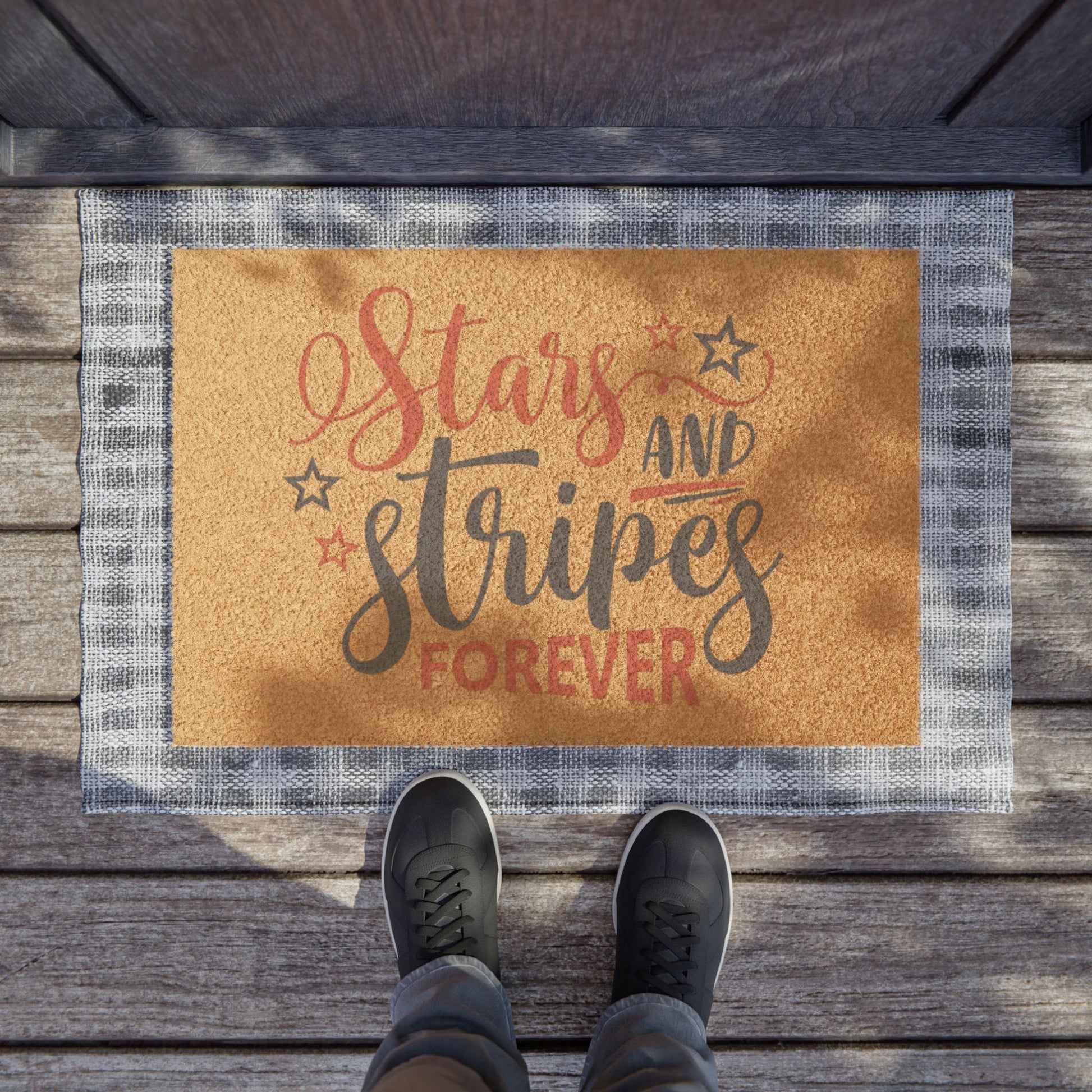 Doormat - Patriotic Stars & Stripes Entryway Rug