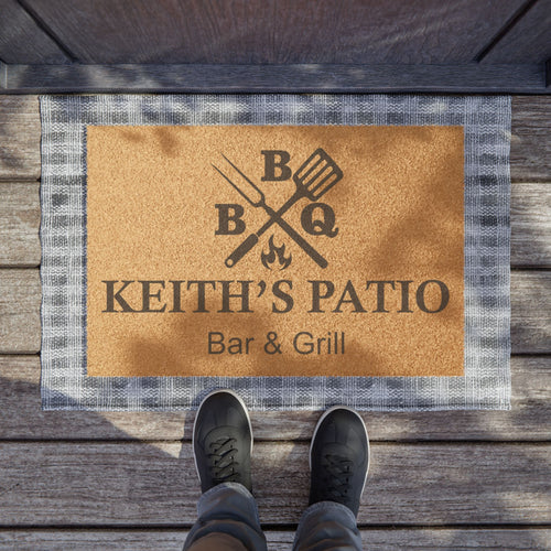 Personalized BBQ Doormat for Outdoor Entertaining, Custom Entrance Mat, Perfect Gift for Grill Lovers, Home Decor for Patio
