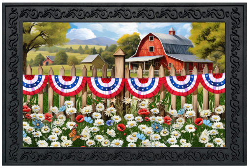 American Flower Field Doormat