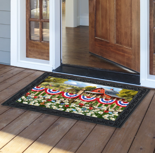 American Flower Field Doormat