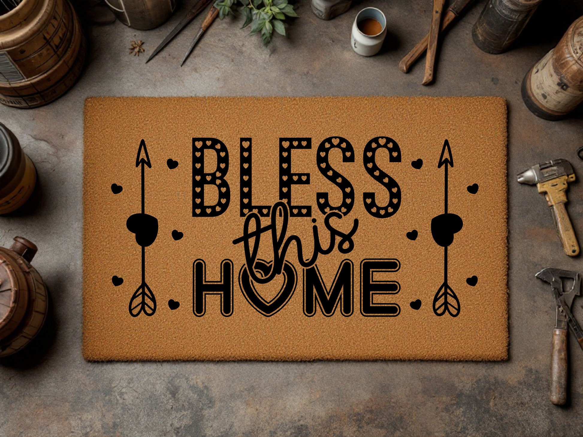 Bless This Home Coir Doormat