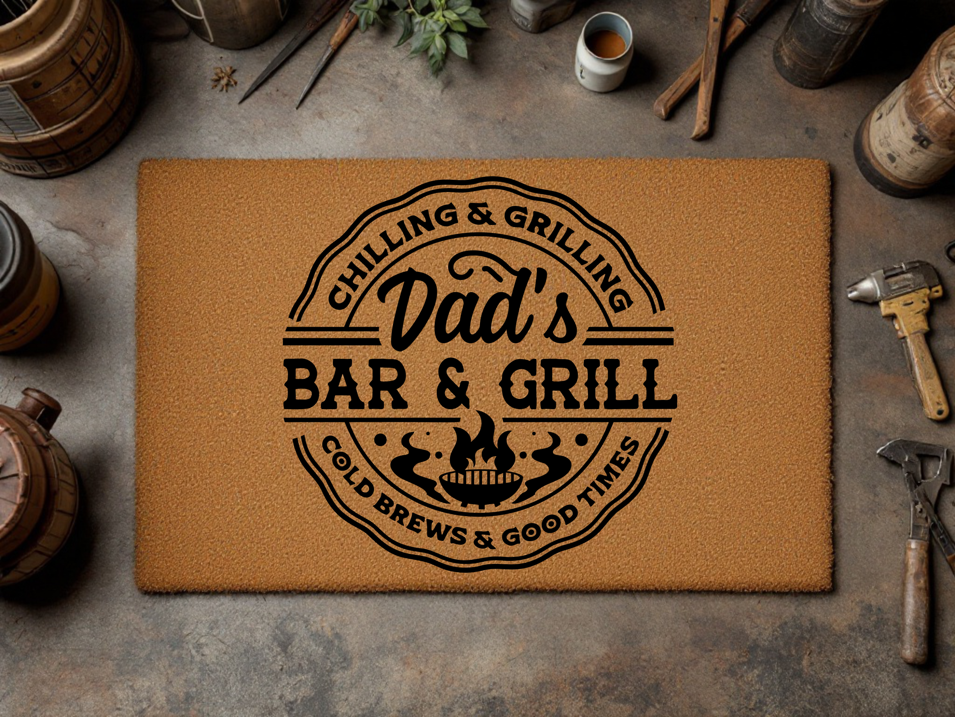 Personalized Bar & Grill Doormat