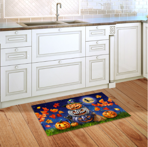 Halloween Pumpkin Stack Doormat