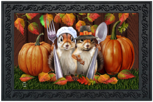 Thankful Chipmunks Doormat