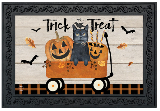 Trick or Treat Wagon Doormat