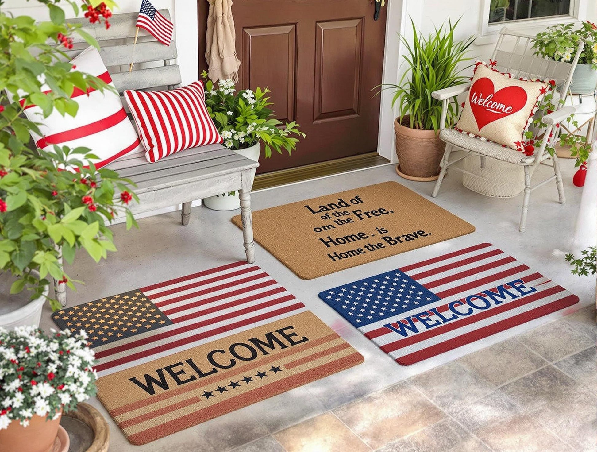 Patriotic Coir Doormat Bundle